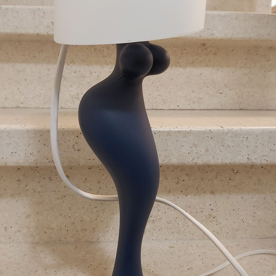 Ruggiu Italianen tablelamp Lady Silhouette, Verlichting, Metaal, Kunststof, Blauw (foto 3 van 7)