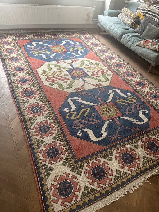 Grand tapis en laine coloré 2.60 x 3.85