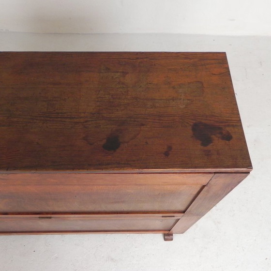Kiefernholz-Schulplanschrank, Architektenschrank, Kartenschrank, 1930er Jahre – Aufbewahrungsschrank, Wood (photo 7 of 22)