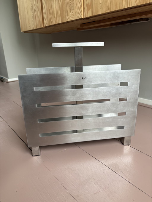 Vintage stainless steel lectern by Zack