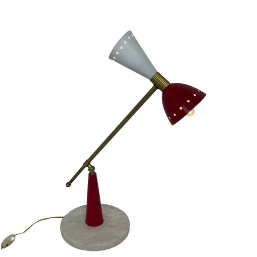 Lampada da scrivania Diabolo con base in marmo