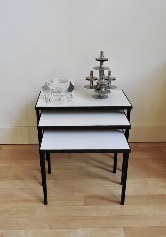 Image 1 of Set Side Tables 1960s Design - Double Sided Leaf