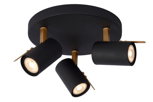 Foco de techo Lucide GRONY - LED GU10 regulable - Negro