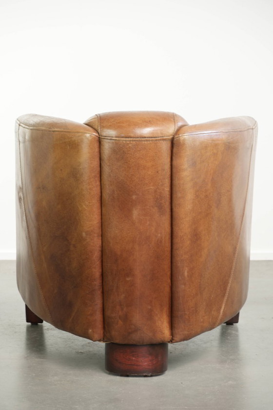 Zeitloser cognacfarbener Rindsleder Aviator Design Sessel – Leather (photo 4 of 13)