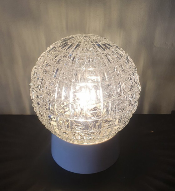 Image 1 of Vintage 60s/70s ceiling lamp - glass ceiling/wall lamp - mid-century