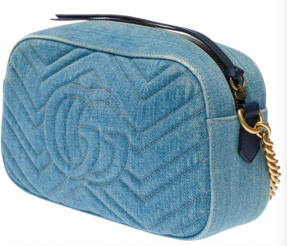 Image 1 of Sac GUCCI Marmont en Denim Bleu - 101769