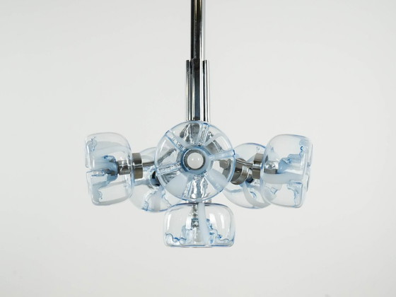 Image 1 of Chandelier, Italian design, Murano glass, 1970s, manufactured in Italy