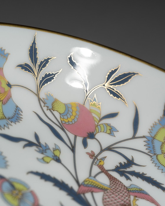 Image 1 of Rosenthal Classic Rose Vase & Matching Decorated Plate Multicolour Flora & Gold 