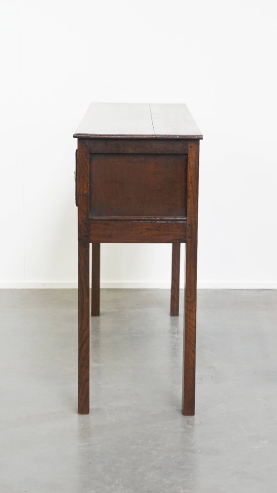 Image 1 of Table d'appoint/meuble de couloir ancien en chêne anglais du 19e siècle