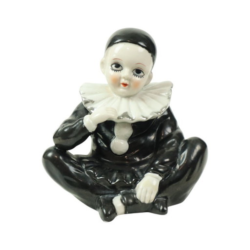 Vintage Pierrot Figurine Porcelain