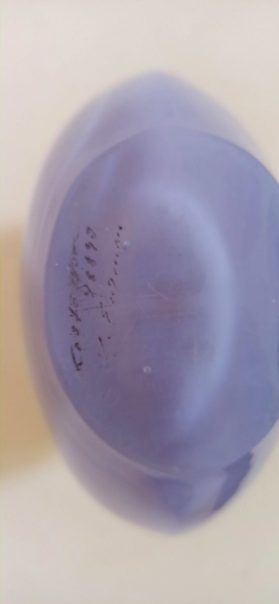 Image 1 of Bleu Lavande Vase 1980s by Kjell Engman Height 24.5 cm