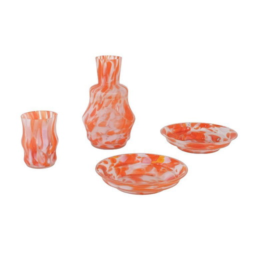 Set of Artistic Glass Items, Italian Design, 1970s, Production: Italy