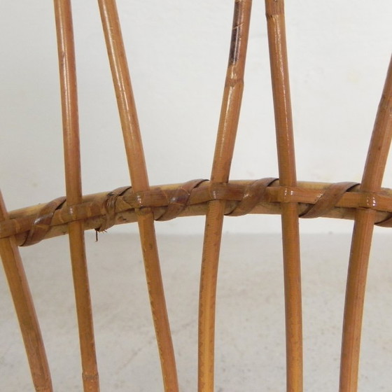 Image 1 of Juego de 2 sillas infantiles de ratán y bambú Rohe Noordwolde, años 50
