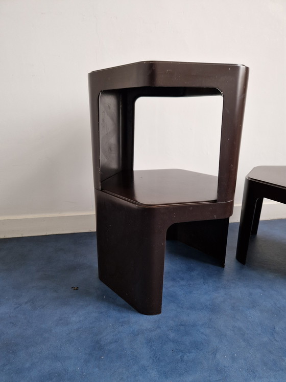 Image 1 of Set aus 3 modularen sechseckigen Beistelltischen, Peter Ghyczy, 1970er Jahre