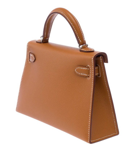 Image 1 of Borsa HERMES Kelly Mini in cuoio dorato - 103393