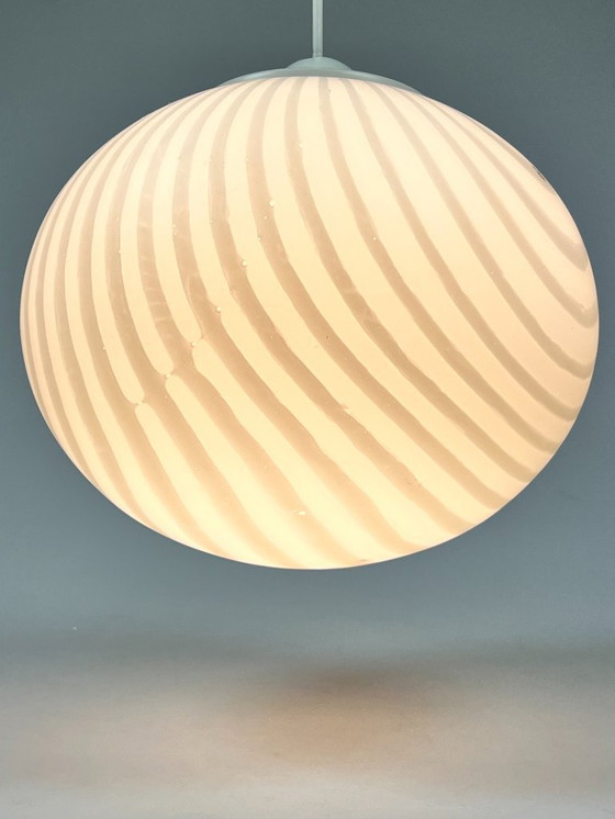 Image 1 of Suspension vintage, motif tourbillon/zèbre, Peill & Putzler, Allemagne, années 1970