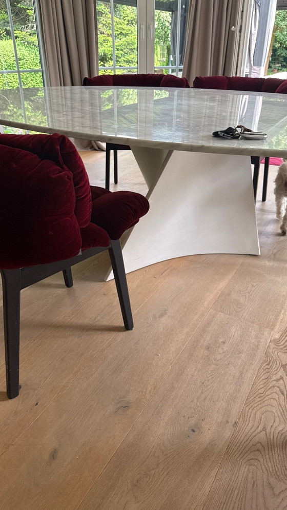 Image 1 of EDRA chairs 6x velvet red !