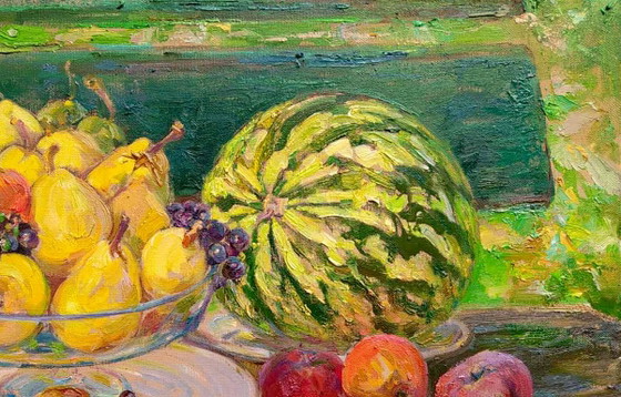 Origineel olieverfschilderij: Fruitstilleven, Rijkdommen van Augustus – Schilderijen & Tekeningen, Canvas (photo 3 of 5)