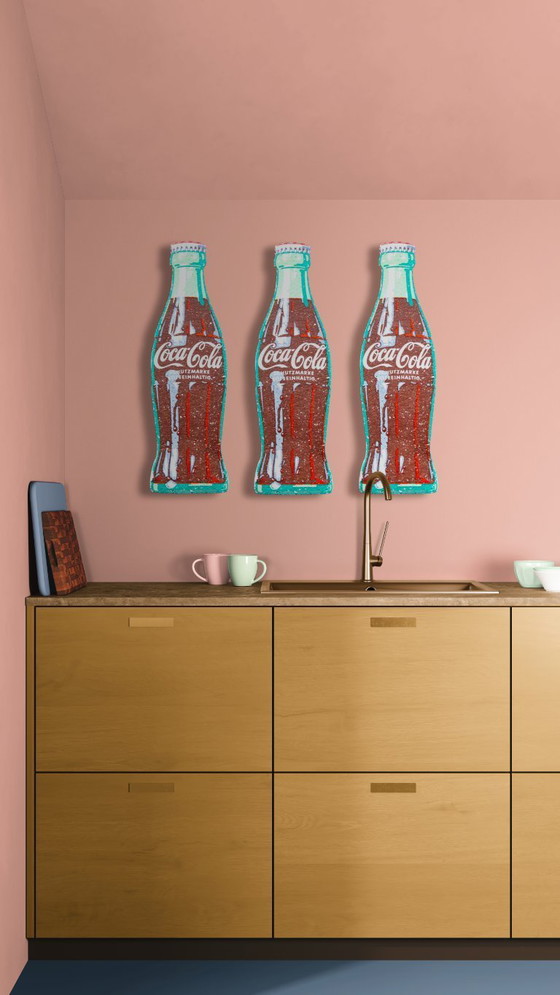 Image 1 of Panneau publicitaire Coca Cola original des années 60, bouteille | Styrofoam | 66cm