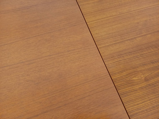 Image 1 of Rectangular Scandinavian-style vintage dining table from the 1950s/60s in teak with extensions