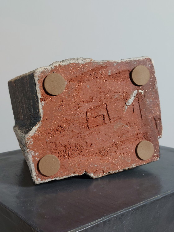 Image 1 of Rare ceramic vase by Gerhard Liebenthron, artist's ceramics in a cubist style