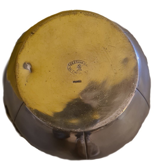 Image 1 of Vaso in peltro Art Déco francese di Lucien Houzeaux, circa 1920