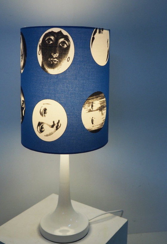 Image 1 of Vintage table lamp/shadow Fornasetti fabric