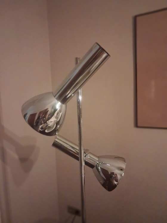 Image 1 of Vintage Space Age Floor Lamp | 70s Chrome | Cosack Leuchten