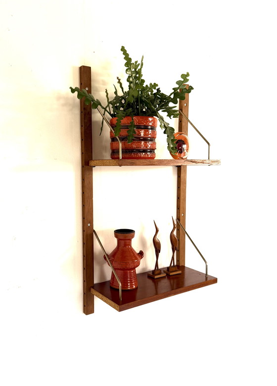 Image 1 of Vintage Danish teak wall rack '60