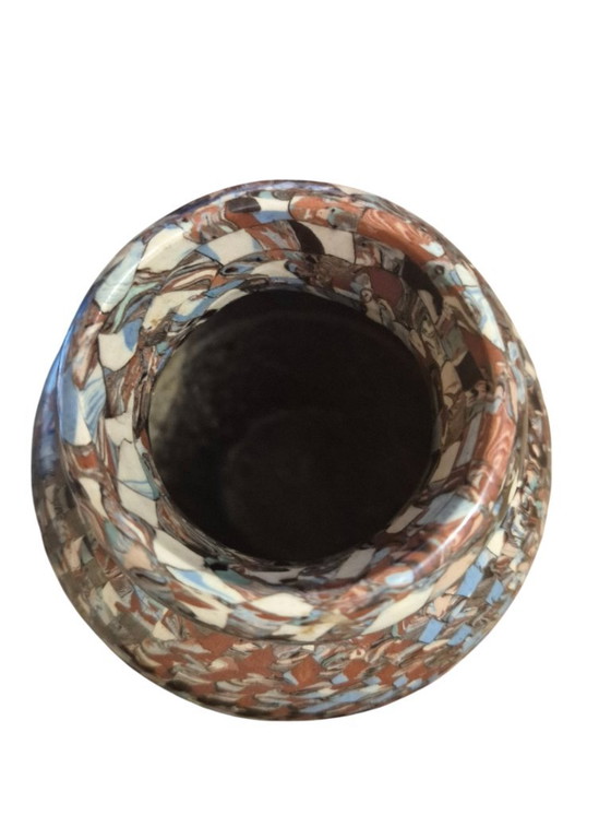 Multicolor vase with butterfly motif, jean germino vallauris, Other, Multi Color, Modern (photo 5 of 15)
