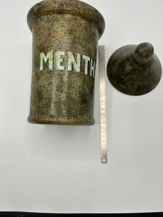 Vaso da erborista MINT – Gres lavorato a mano e firmato GP – Pezzo unico – Oggetti decorativi (photo 7 of 7)