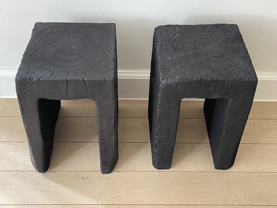 Image 1 of Taburetes de madera hechos a mano - Mija de Rijk