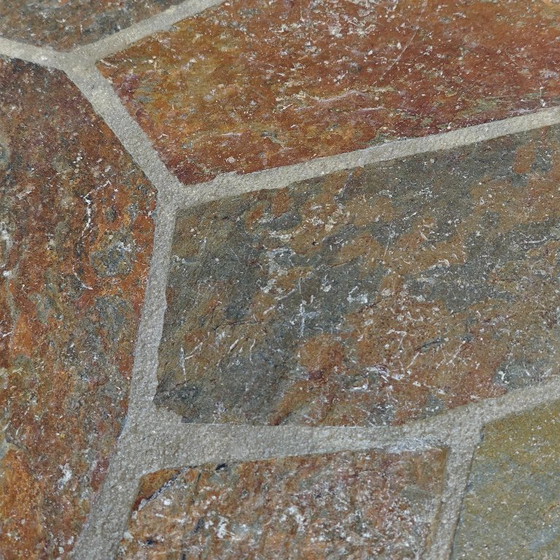 Image 1 of Vintage Brutalist slate living room / side table