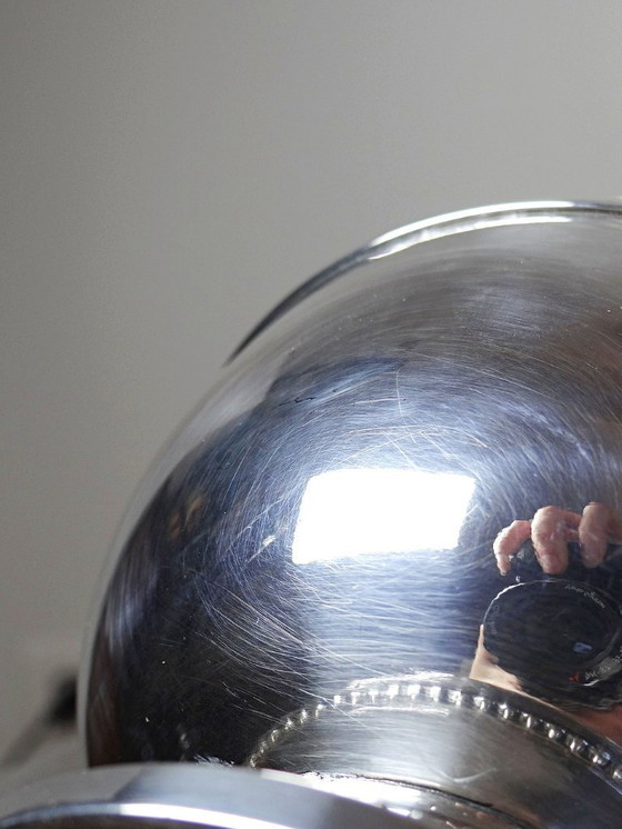 Image 1 of Elegant antique silver-plated metal sugar bowl from the 1880s-1930s