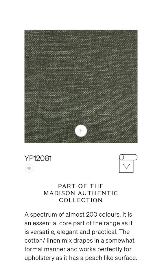 Image 1 of Sgabello Linteloo nuovo lino Madison Authentic grigio-verde 110x110x43