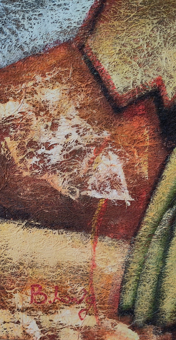 Image 1 of Benjamin Long - acrylschilderij Aztecs