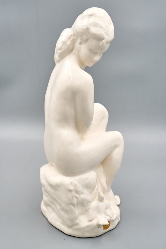 Ceramic Woman Figure, Jihokera Bechyně, 1986, Czechoslovakia – Sculpture (photo 8 of 19)
