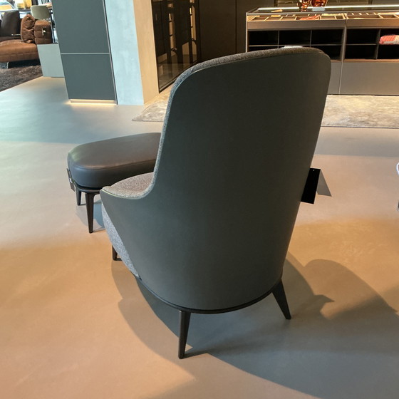 Image 1 of Minotti Leslie armchair and ottoman