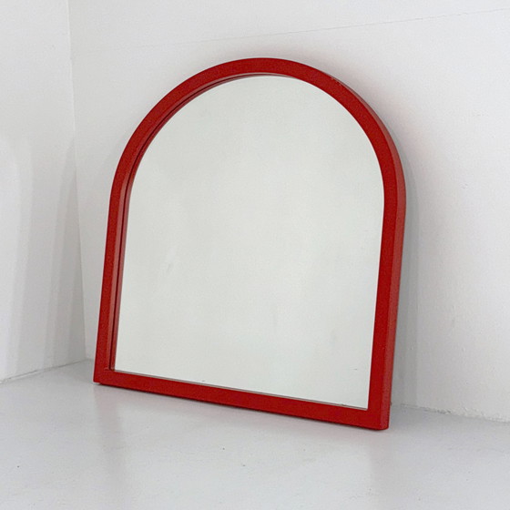 Image 1 of Red Frame Mirror by Anna Castelli Ferrieri for Kartell, 1980s