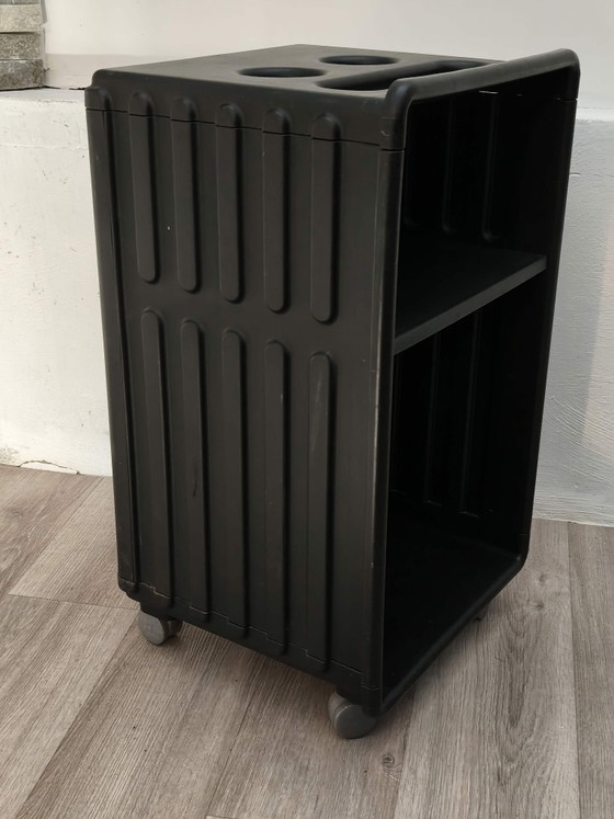 Desserte roulante Didrik par K&M Hagberg pour Ikea 2002, Meubles de rangement pour bureau, Plastique, Noir (photo 4 sur 12)