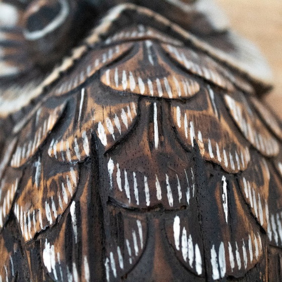 Handgeschnitzte und bemalte Eule, indonesische Volkskunst – Dekorative Objekte, Wood (photo 8 of 10)
