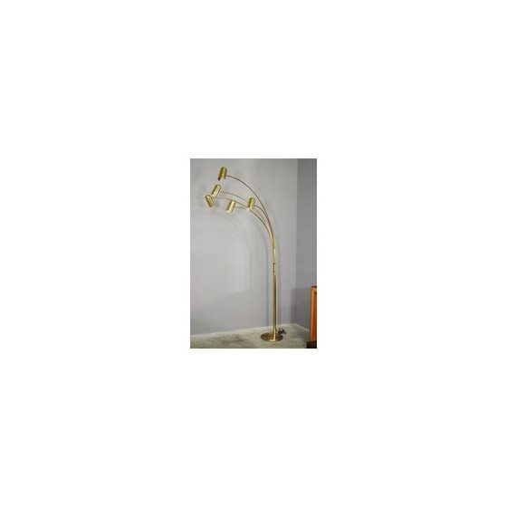 Image 1 of Vintage brass floor lamp, 1970s