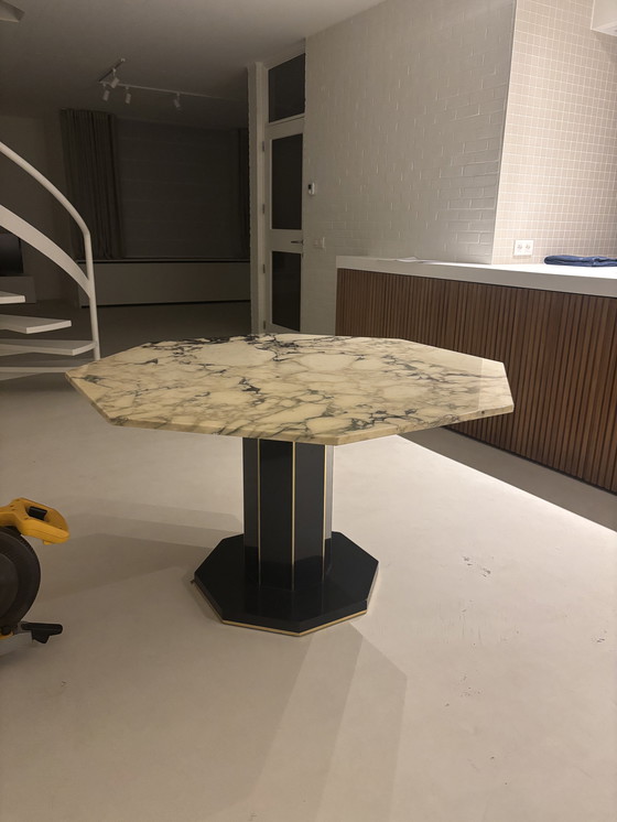 Image 1 of Art Deco dining table Calacatta viola marble