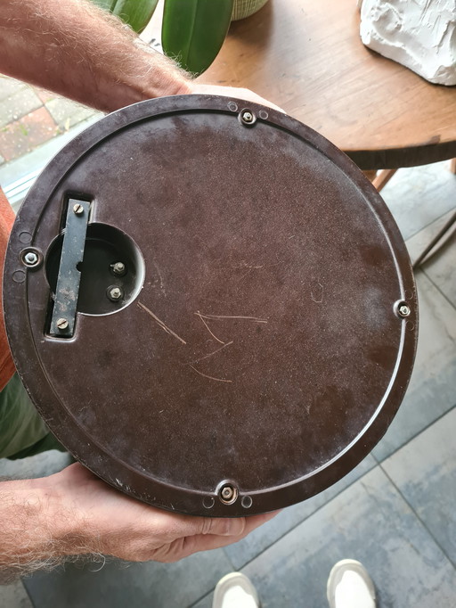 Vintage industrial factory wall clock.
PRAGOTRON from Czechoslovakia, 1960s/70s.