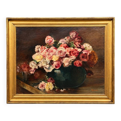 Frédéric de Smet (1876–1948), "Bodegón con rosas."
