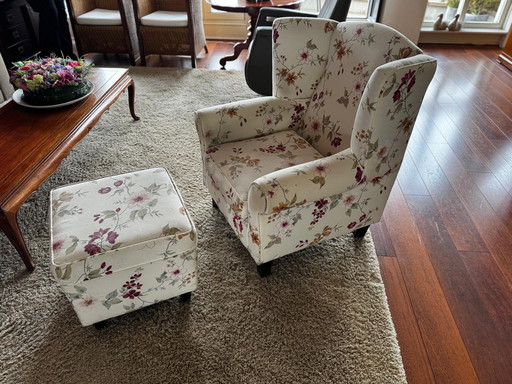 Silla inglesa con otomana