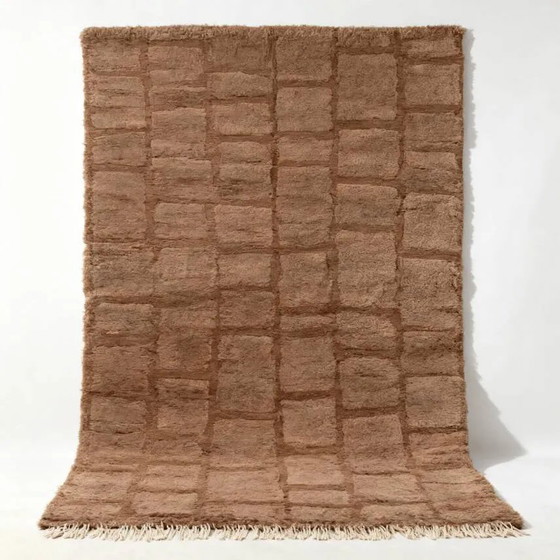 Tapis marocain shaggy moderne à motif quadrillé 250CMx150CM – Wool, Cotton, Scandinavian (photo 14 of 14)