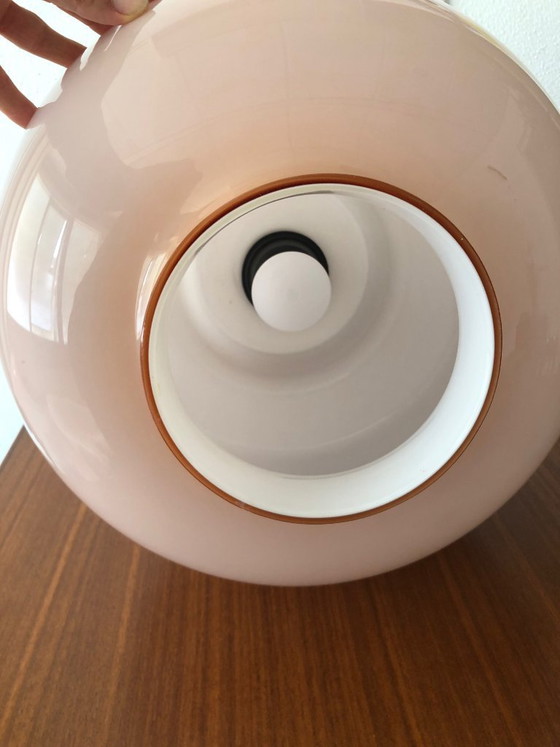 Image 1 of Beautiful large pink Murano Vistosi pendant lamp