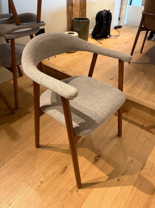 Chaise de salle à manger nordique fonQ - Noyer 8x