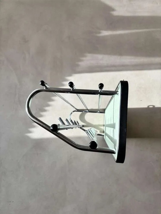 Image 1 of mintgrüne Garderobe aus Holz im Mid-Century-Design